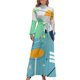 thumbnail image 2 of Vestido Largo Retro Atomico Abstracto Cocktail Time vestidos de manga larga Vestidos de gala, 2 of 5