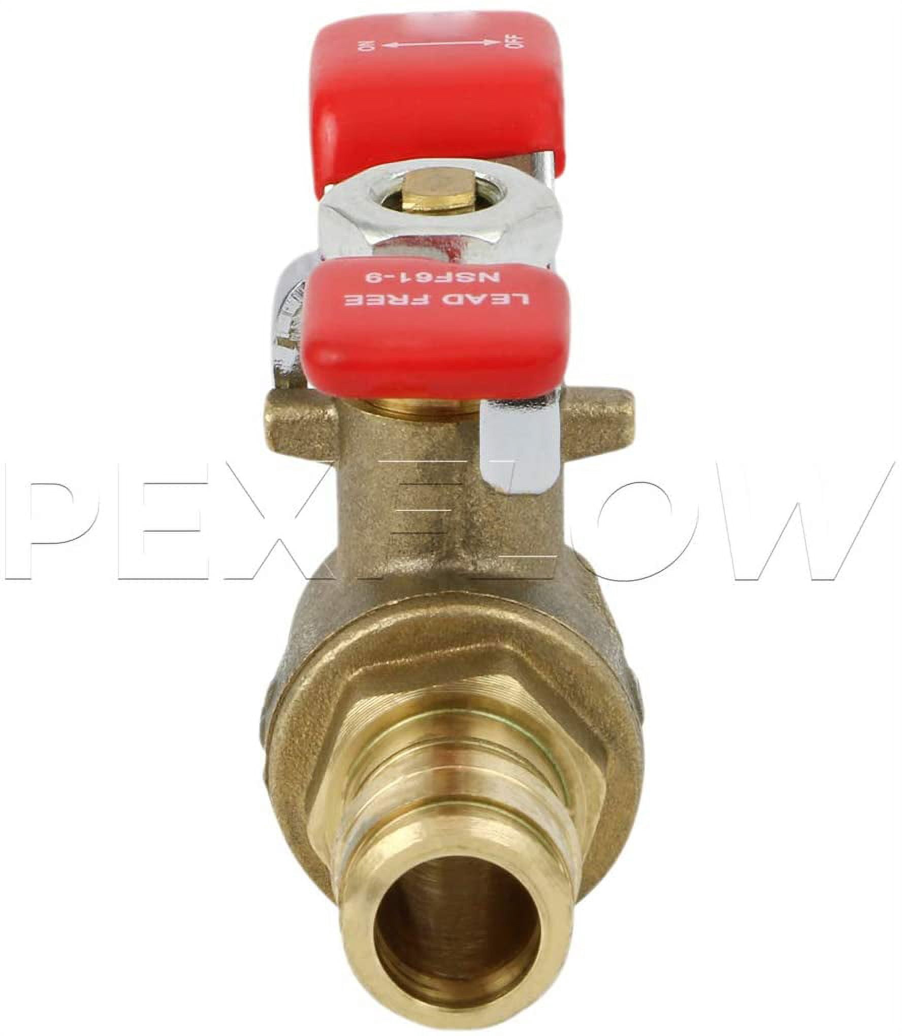Heavy Duty Brass Full Port T-Handle PEX Ball Valve with 3/4 in. Expansion PEX Connection (10 Pack)
