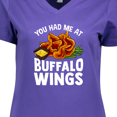 thumbnail image 4 of Inktastic Buffalo Wings Game Day Snack Women's V-Neck T-Shirt, 4 of 5