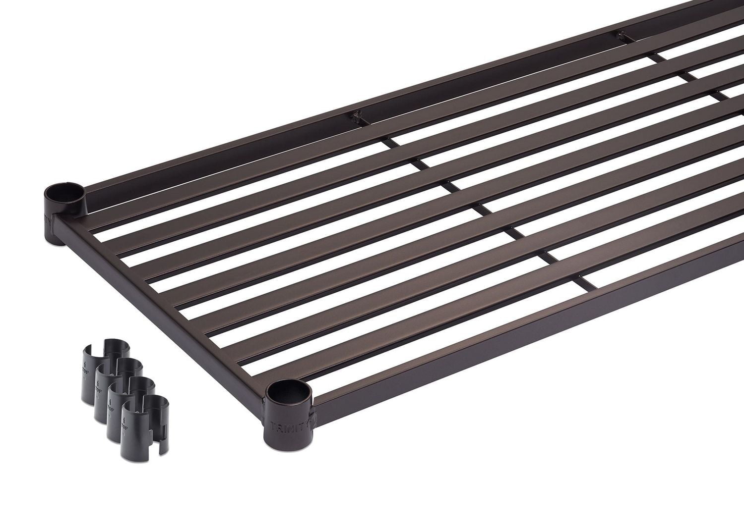 TRINITY 3-Tier Slat Shelving Rack | 36” X 14” X 35” | Dark Bronze