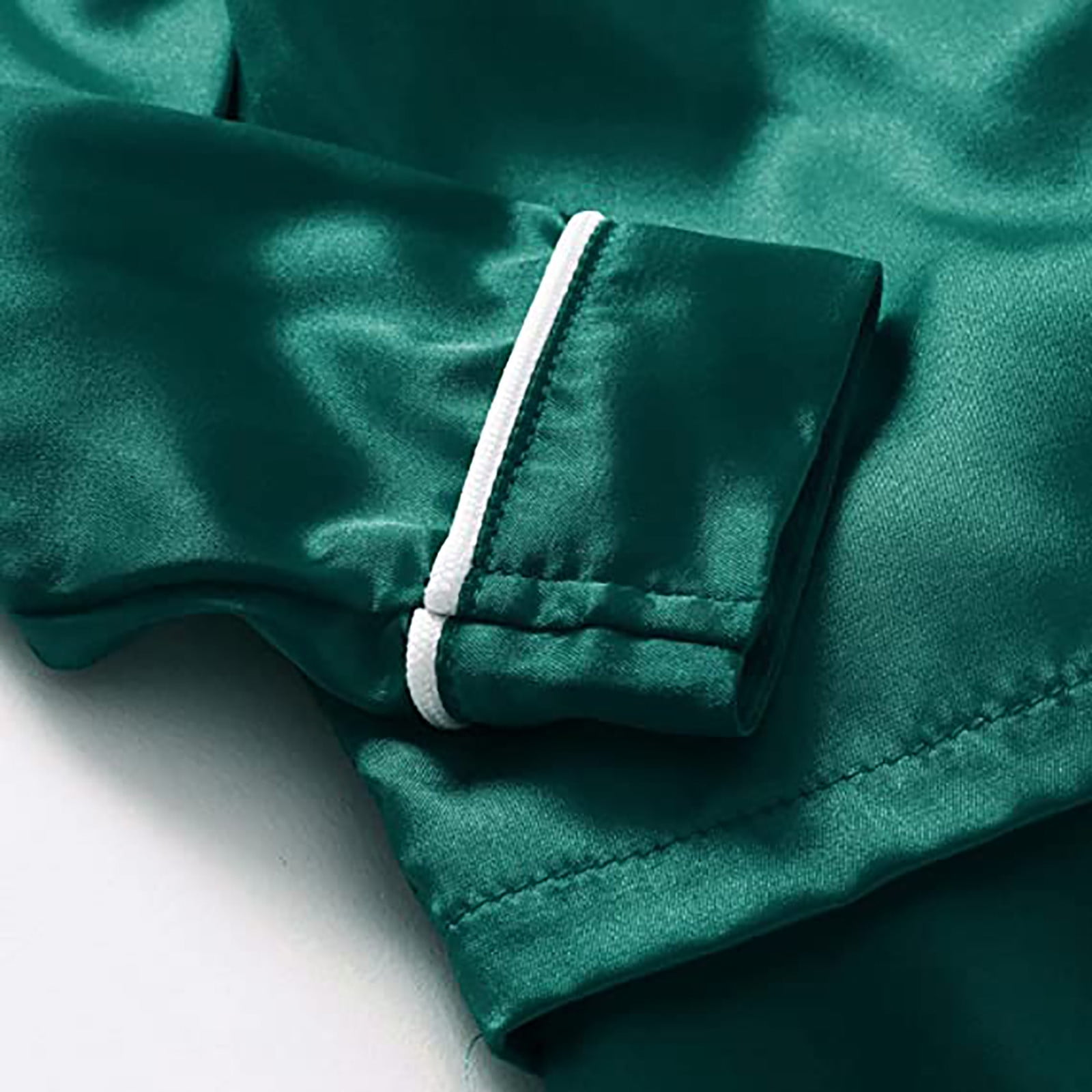 Lovskoo Family Satin Christmas Pajamas Sets Solid Silk Button Down Shirt and Pants Matching Sets Soft Sleepwear for Family 2025 for Mom Green