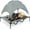 Gray, variant on Wubio 48in Elevated Cooling Dog Bed, Outdoor Raised Mesh Pet Cot w/Removable Canopy Shade Tent, Carrying Bag, Breathable Fabric -Gray