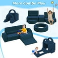 thumbnail image 3 of PORKISS 11 PCS Kids Sofa Couch, Foam Modular Kids Play Couch for Boys Girls, Creativing Toddler Sofa Couch for Aged 2+, Modern Floor Couch for Playroom, Bedroom,Gifts, Blue, 3 of 7