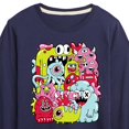 thumbnail image 3 of Instant Message - Monster Doodle - Toddler & Youth Long Sleeve Graphic T-Shirt, 3 of 6