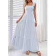 thumbnail image 2 of PRETTYGARDEN Womens Summer Casual Maxi Dresses Striped Square Neck Sleeveless Boho Flowy Sundress Beach Vacation Clothes, 2 of 7