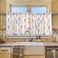 thumbnail image 2 of Yayeee Kitchen Curtains Tier Set of 2 Light Filtering 57"x36" Over Sink Window Panels, Colorful Ice Cream Pattern, 2 of 7
