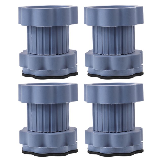 FUTUREORYY 4Pcs Blue Plastic Washer Machine Anti Vibration Pads with Elephant Foot Shape 3.1x2.8x2.8in