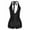 Black, variant on Spring And Autumn New Women’s Backless Jumpsuit High Elasticity Shiny Catsuit Sexy Tight Fitting Bodysuit With Butt Lift Feature