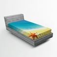 thumbnail image 1 of Ambesonne Starfish Fitted Sheet, Waves on Beach, Twin Size, Multicolor, 1 of 2
