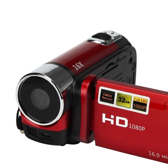 Inteprter Video Digital de mano 16X DV cámara USB recargable videocámara fotografía electrónica accesorios regalos de cumpleaños Cámaras de vigilancia Enchufe rojo de la UE