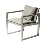 Pangea Home Chester Modern Anodized Aluminum Outdoor Chair in Gray Taupe