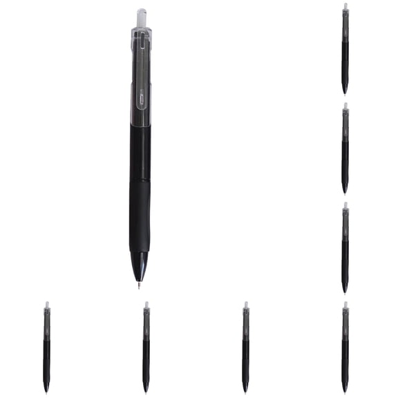 10 PCS Gel Pens,Fine Point 0.5mm Black Ink,Smooth Writing Retractable Aesthetic Pens,Non-Slip Frosted Grip Gel Pens with Heavy-Duty Clip,Journaling Office Supplies for Women & Men (Black)