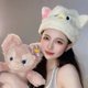 thumbnail image 2 of Sanrio Kawaii Hello Kitty-gorro cálido Original para mujer, conjunto de gato de dibujos animados, gorro de cabeza de felpa gruesa, Cara de espectáculo, Otoño e Invierno LIUWENJING unisex, 2 of 2