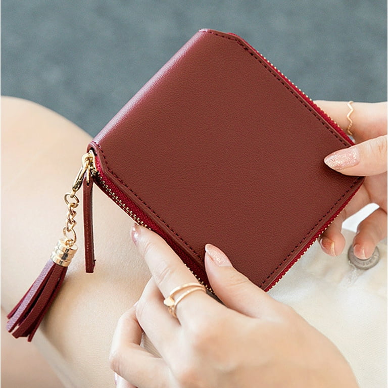 Short Purse Small Zip Lock Wallet Women Leather Wallets 