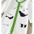 thumbnail image 5 of WIBACKER 0-18 Months Unisex Newborn Baby Boy Romper, Infant Girls Long Sleeve Cotton Bodysuit Fall Spring Outfits - Panda, 5 of 8