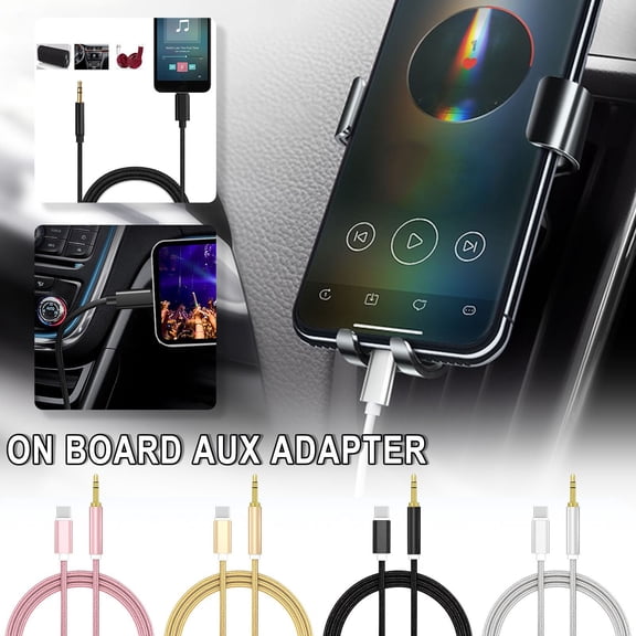 Cagogo 4 Pcs Câble Audio USB-C vers 3,5 mm, Adaptateur Auxiliaire Tressé en Nylon pour Haut-Parleur de Voiture et Casque, Câble Type C vers Auxiliaire pour Téléphone Ordinateur Portable, Câble Audio Numérique pour Système Audio de Maison Bureau Voiture