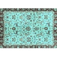 thumbnail image 1 of Ahgly Company Indoor Rectangle Abstract Light Blue Modern Area Rugs, 4' x 6', 1 of 4