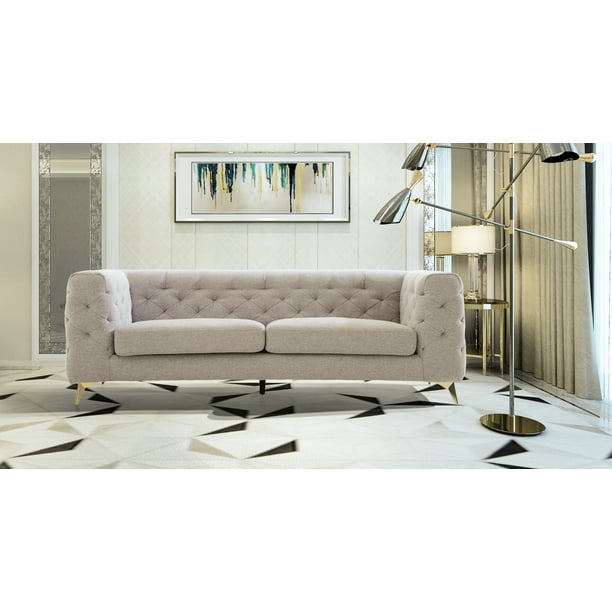 Chic Home Carlyle Sofa Linen Textured Upholstery Plush Tufted Com Chic Home Carlyle Sofa Linen Textured, Carlyle Sofa Bed