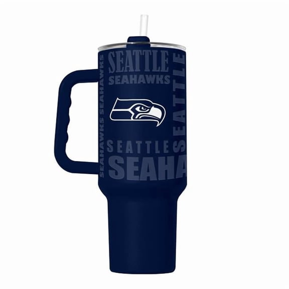 Logo Brands 628-S40PT-73 40 oz NFL Seattle University Seahawks Replay Powder Coat Tumbler