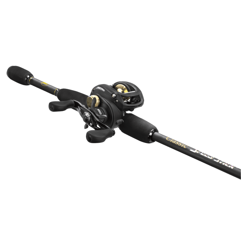  Lew's Classic Black Speed Spool Baitcast Reel and Fishing Rod  Combo, 6-Foot 6-Inch 1-Piece Fishing Rod, 6.4:1 Gear Ratio, Black : Sports  & Outdoors