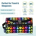 thumbnail image 3 of Wildkin Toiletry Bag for Boys, Girls, and Adults With Zippered Exterior Front Pocket, Interior Mesh Pocket (Rainbow Hearts), 3 of 7