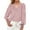 Pink, variant on Women's V Neck Long Sleeve Shirt Tops Casual Office Work T-Shirt Blouse