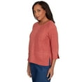 thumbnail image 3 of Alfred Dunner Womens Embellished Spliced Solid Top, 3 of 4