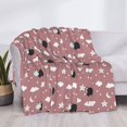 thumbnail image 3 of Yiaed Cute Calf Print Blanket Throw Blanket Soft Cozy Flannel Blanket for Home Bed Sofa Couch Chair-50"x40", 3 of 6