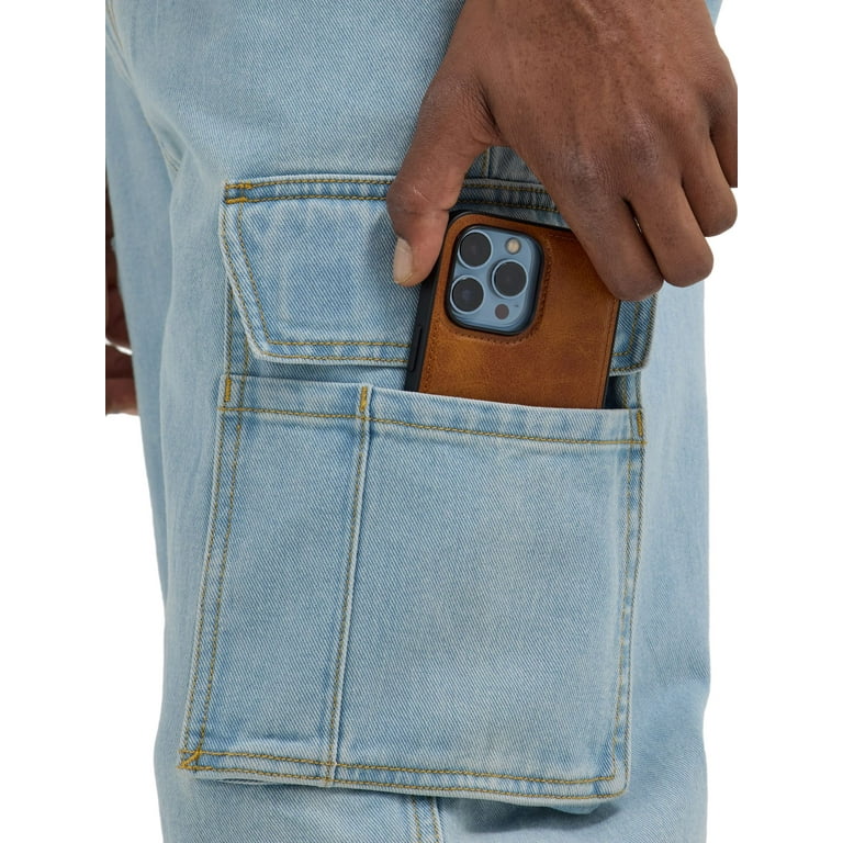 Wrangler® Men's Straight Leg Denim Cargo Pants - Walmart.com Wrangler® Men's Straight Leg Denim Cargo Pants - Walmart.com