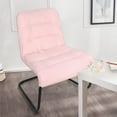 thumbnail image 3 of NALYL Upholstered Durable Metal Modern Chair with Soft Cushion, Pink - Ideal for Bedrooms, Living Rooms, Dorms, Indoor Spaces, Accent and Lounging, 3 of 6