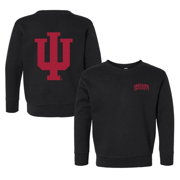 Toddler Chad & Jake Black Indiana Hoosiers Logo Pullover Sweatshirt
