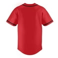 thumbnail image 4 of Red Baseball Jersey for Men Blank Baseball Jersey Button Down Shirts, 4 of 5