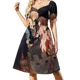thumbnail image 2 of Vestido de manga corta La Heredera, ropa de mujer, vestido de verano para mujer, vestido de dama de honor para mujer, 2 of 7