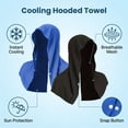 thumbnail image 3 of 2 Packs UPF 50 Cooling Ice Hoodie Towels, Instant Cool Towel for All Outdoor Sports, 3 of 9