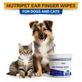 thumbnail image 6 of NutriPet Ear Finger Wipes for Dogs & Cats | Dog Ear Cleaner Wipes | Puppy Ear Cleaning Pads | Organic Pet Wipes for Grooming | 50 Count, 6 of 6