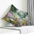 thumbnail image 3 of Colorful Floral Spring Pillow Covers 20x20 Inch Decorative Throw Pillow Cover, Daisy Green Forest Pastoral Sofa Pillowcases Accent Cushion Case Home Decor Bedroom Living Room, 3 of 6