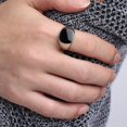 thumbnail image 5 of Solid Polished Copper Band Biker Men Signet Ring Black Silver 9, 5 of 5