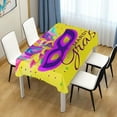 thumbnail image 7 of Coolnut Mardi Gras Rectangle Tablecloth, Spill-Proof Polyester Table Cloth, Table Cover for Kitchen Dining Picnic Holiday Party Decoration, 60"x60", 7 of 7