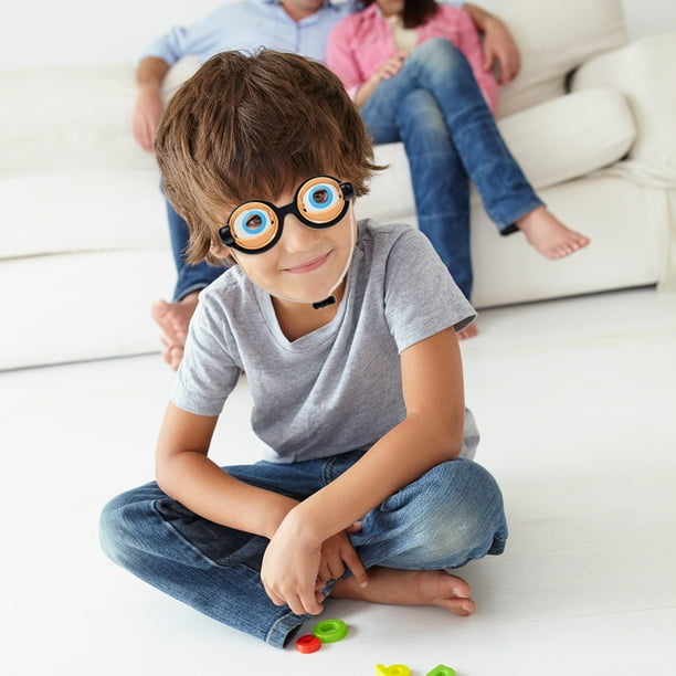 Gafas De Broma Juguetes Chico creativo, broma divertida, gafas, juguetes de plástico, ojos locos, juguete de fiesta (carne)