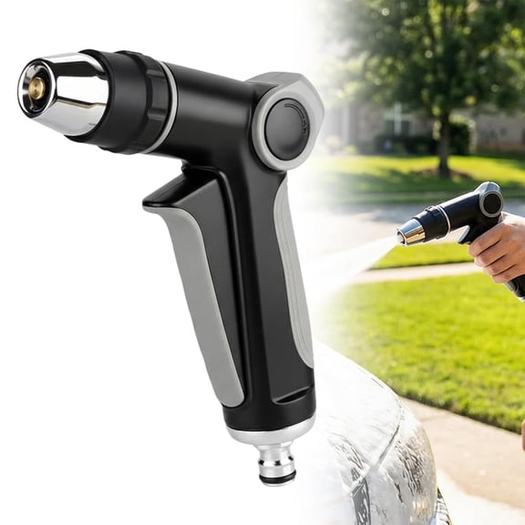 CoreLiving Garden Hose Nozzle Heavy Duty High Pressure Water Jet Sprayer, Multi Function Lawn & Garden Watering Sprayer for Cleaning Yard Pets Car, 1 Pack