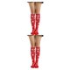 thumbnail image 2 of Minnieouse 1 par de calcetines a rayas hasta la rodilla con arcoíris, elasticidad, corazón único, cómodos, cálidos, medias de moda Type11 NO11, 2 of 6