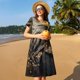 thumbnail image 4 of Balery Noble Style Bald Eagle Vestidos sueltos de manga corta para mujer, vestidos de verano 2025, vestidos casuales de corte A con vuelo., 4 of 6