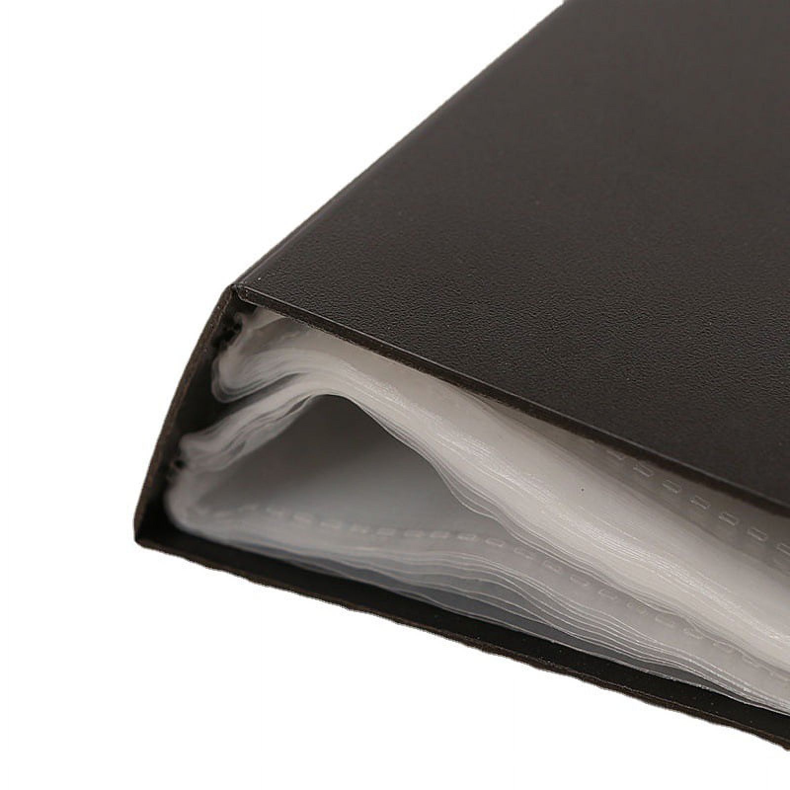Folder with Plastic Sleeves - (Black) Poly Presentation Binder with 20  Sleeves, Presentation Book Displays 40 Letter Size Pages, Portfolio Book  has Thick Cover, Inner Front Pocket, Labels 