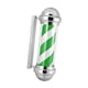 thumbnail image 4 of Poste de luz para barbería, luz de señalización para peluquería, resistente, impermeable, luz de letrero abierto para salón, luz giratoria para salón Verde blanco, 4 of 9