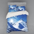 thumbnail image 2 of Ambesonne White Bedding Set 3 Pcs, Sunrise at Mountain, Twin, White Blue, 2 of 3