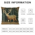 thumbnail image 5 of JRXY  Deer Grass Hunting Rustic Farmhouse Decorative Throw Pillow Cover Square Cushion Case for Home Sofa Couch Decoration White, 5 of 5