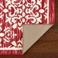 thumbnail image 4 of TOWN & COUNTRY EVERYDAY Walker Damask Medallion Everwash® Washable Multi-Use Decorative Rug, Tufted Kitchen Rug, Low-Profile Door Mat, Bedroom Rug and Bath Rug with Non-Slip Backing, Red, 24"x40", 4 of 11