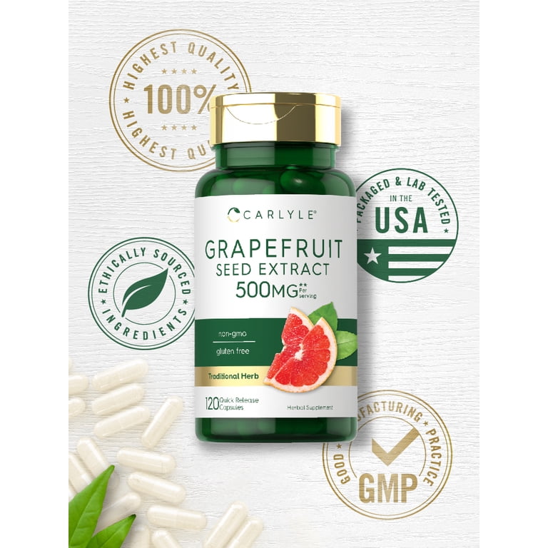 Carlyle, Grapefruit Seed Extract Capsules, 500 mg, 120 Count