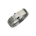 thumbnail image 2 of Mens Chisel 7mm Stainless Steel Comfort Fit Ridged Wedding Band Ring with Ridge, 2 of 7