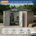 thumbnail image 5 of 8x10 FT Metal Storage Sheds Outdoor,Metal ToolShed with Lockable Door,Metals Yard Sheds MetalGarden Shed Kit,Metals Utility Sheds Buildings with Air Vent for Backyard Garden Patio Lawn,ship in 2 boxes, 5 of 9